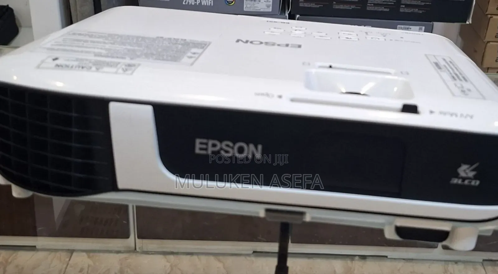 Epson Projector 
Model: Eb-X51
Has: Bag Remote 
Model Name: