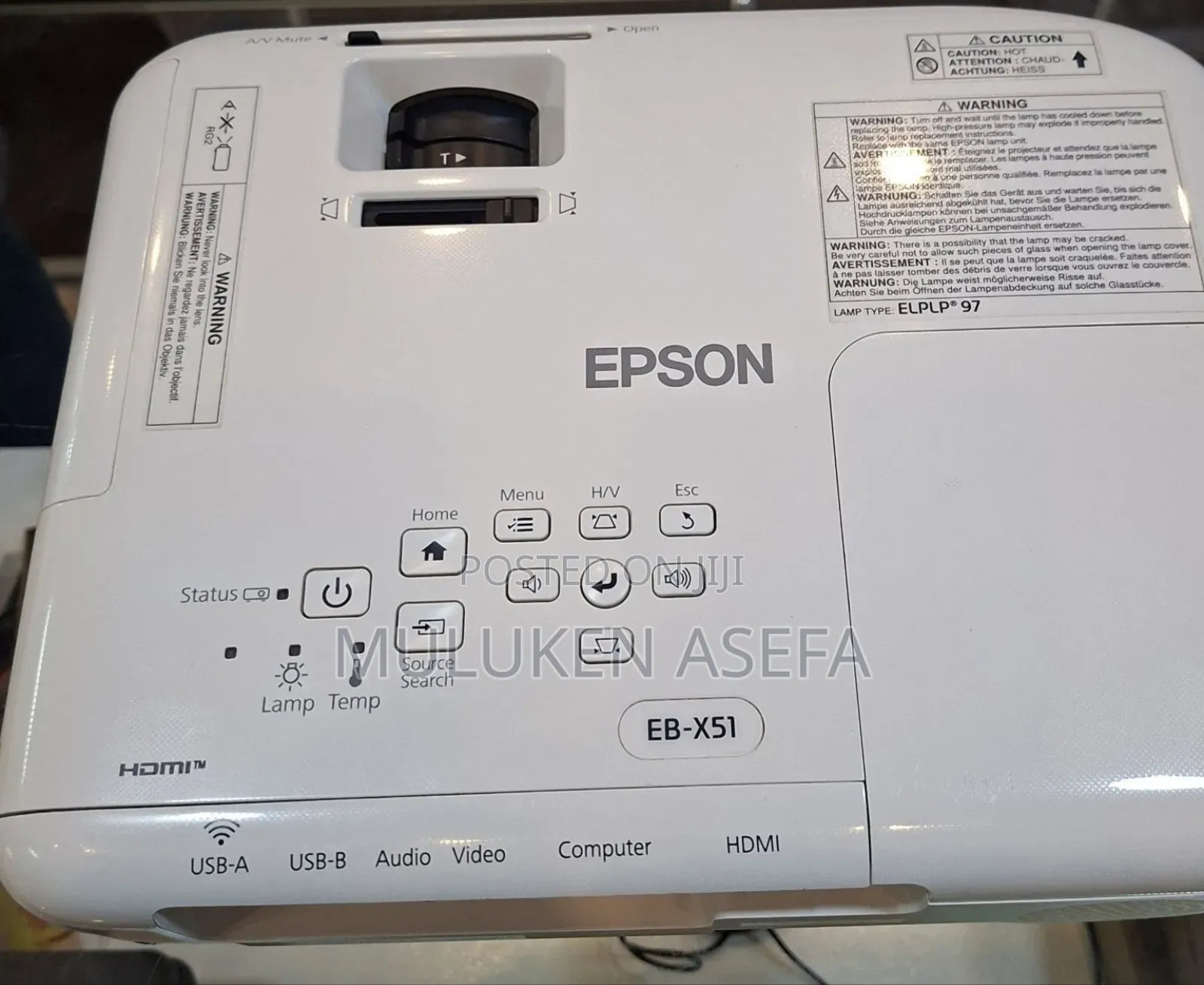 Epson Projector 
Model: Eb-X51
Has: Bag Remote 
Model Name: