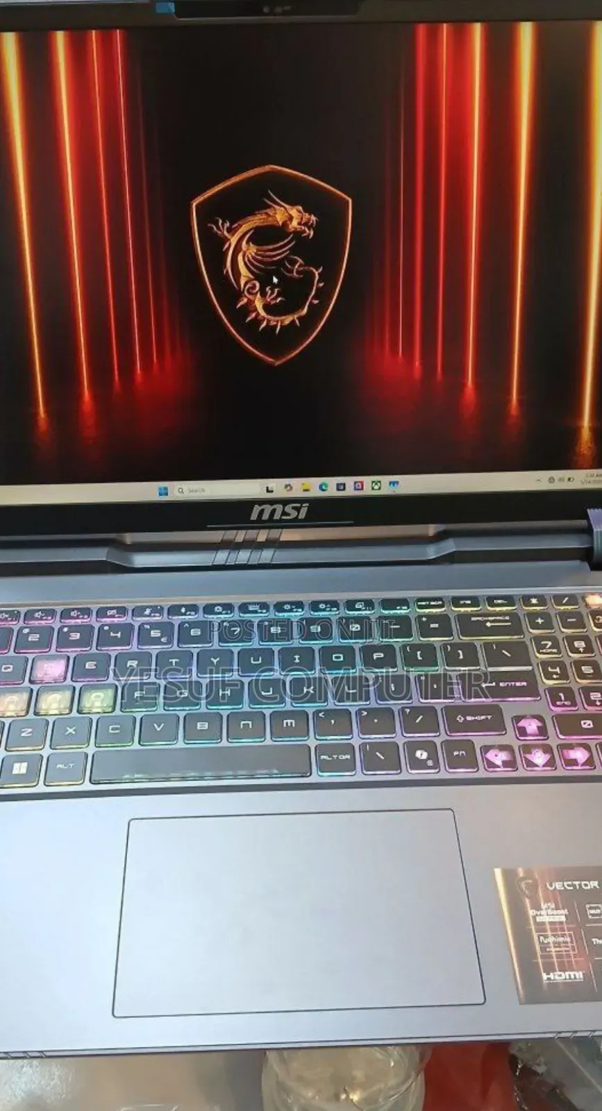 New Laptop MSI Vector 16 HX AI A2XWIG 16GB Intel Core Ultra 7 SSD 1T