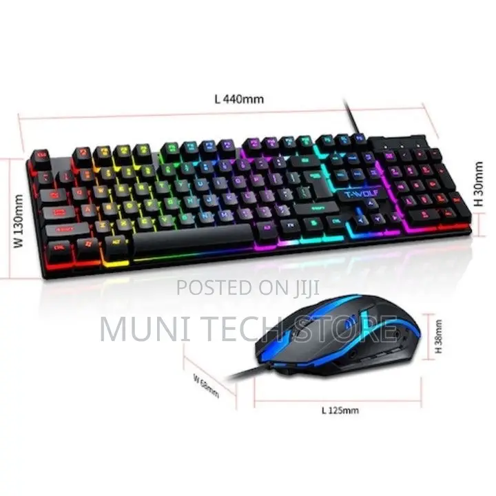 Gaming Keyboard and Mouse RGB Light
