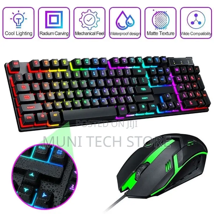 Gaming Keyboard and Mouse RGB Light
