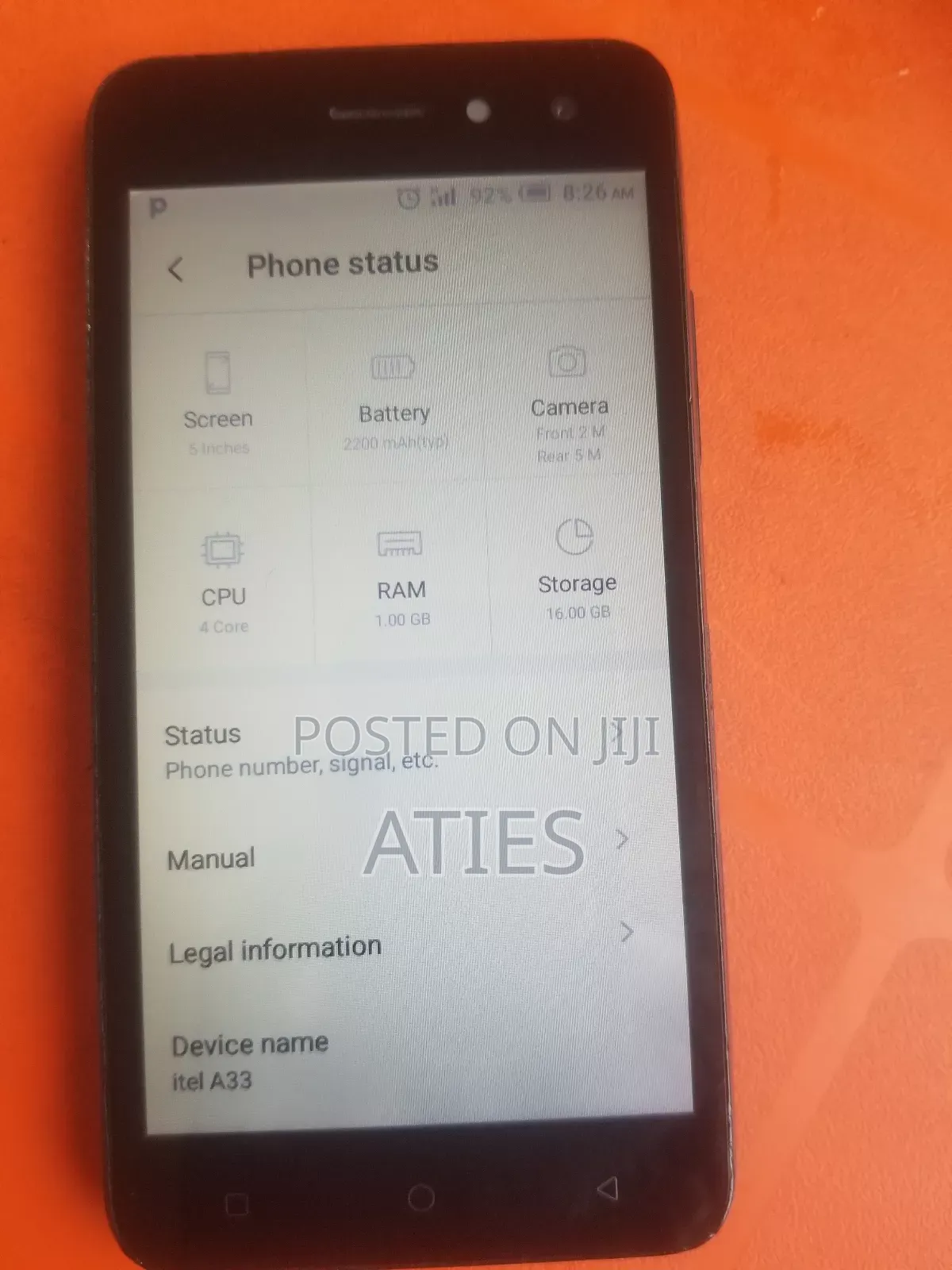 Itel A33 16 GB Black