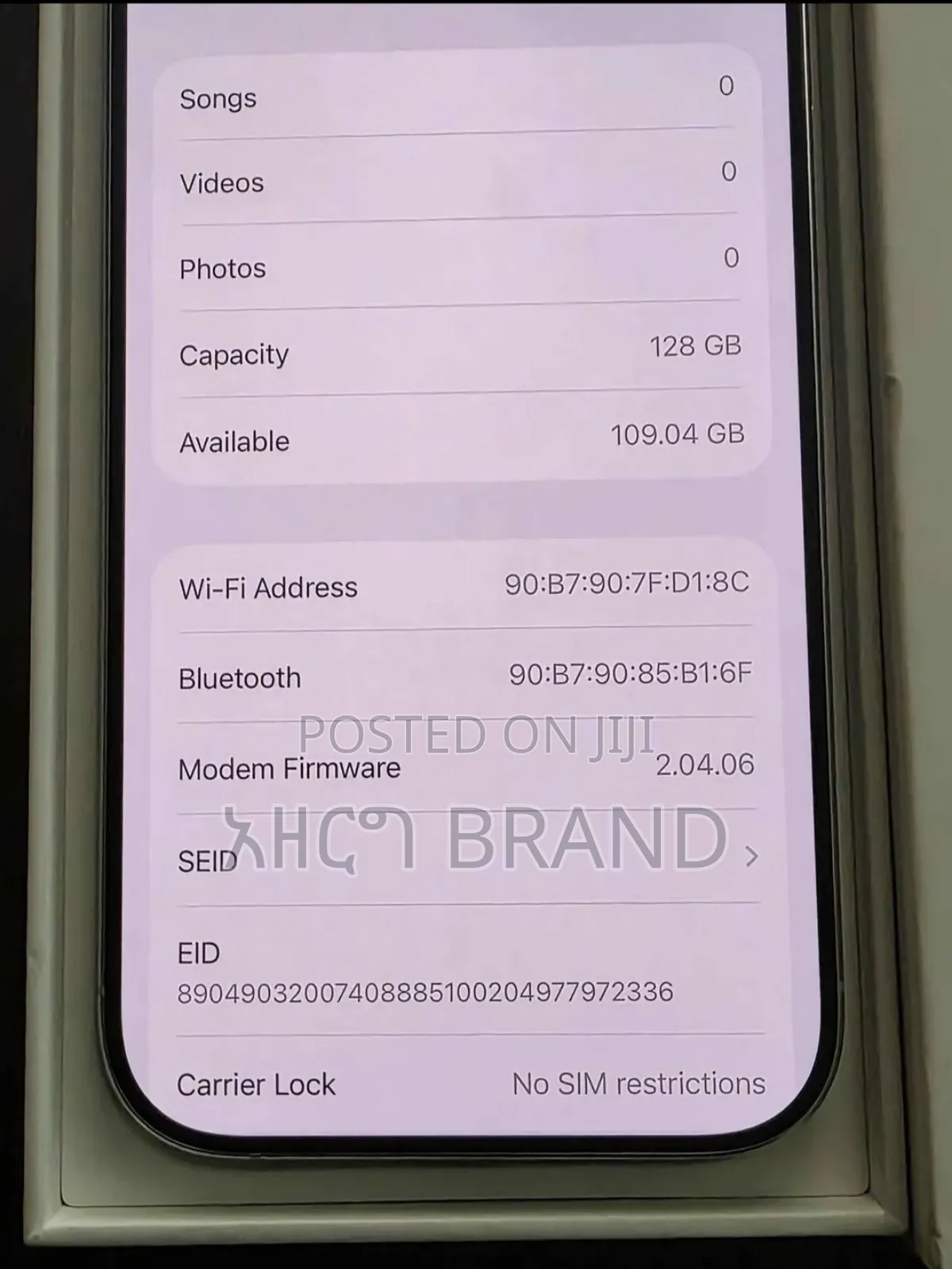 New Apple iPhone 16 Pro 128 GB White