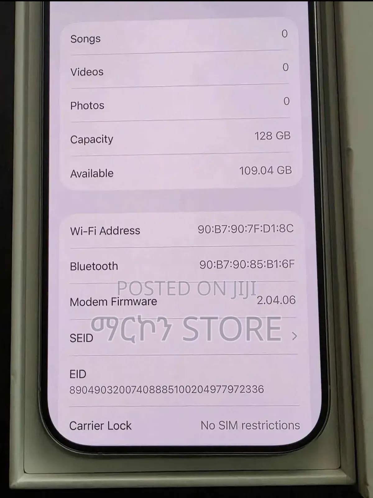 New Apple iPhone 16 Pro 128 GB White