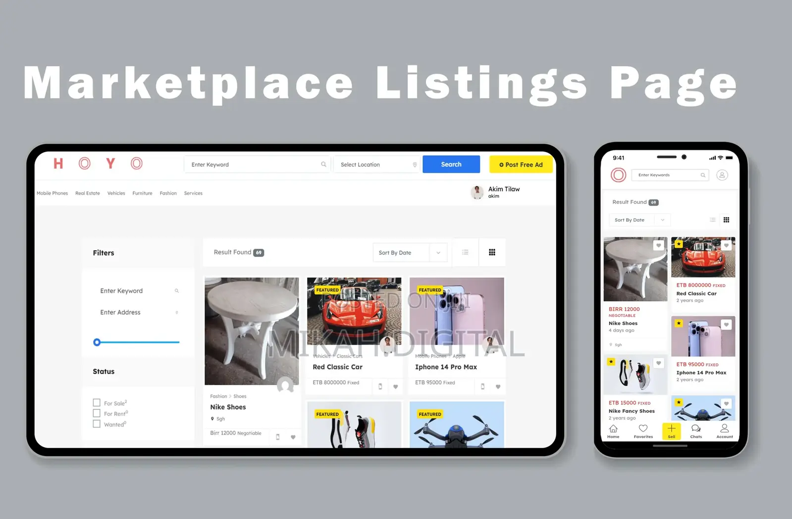 Website Development | Classified Ads Online Marketplace
