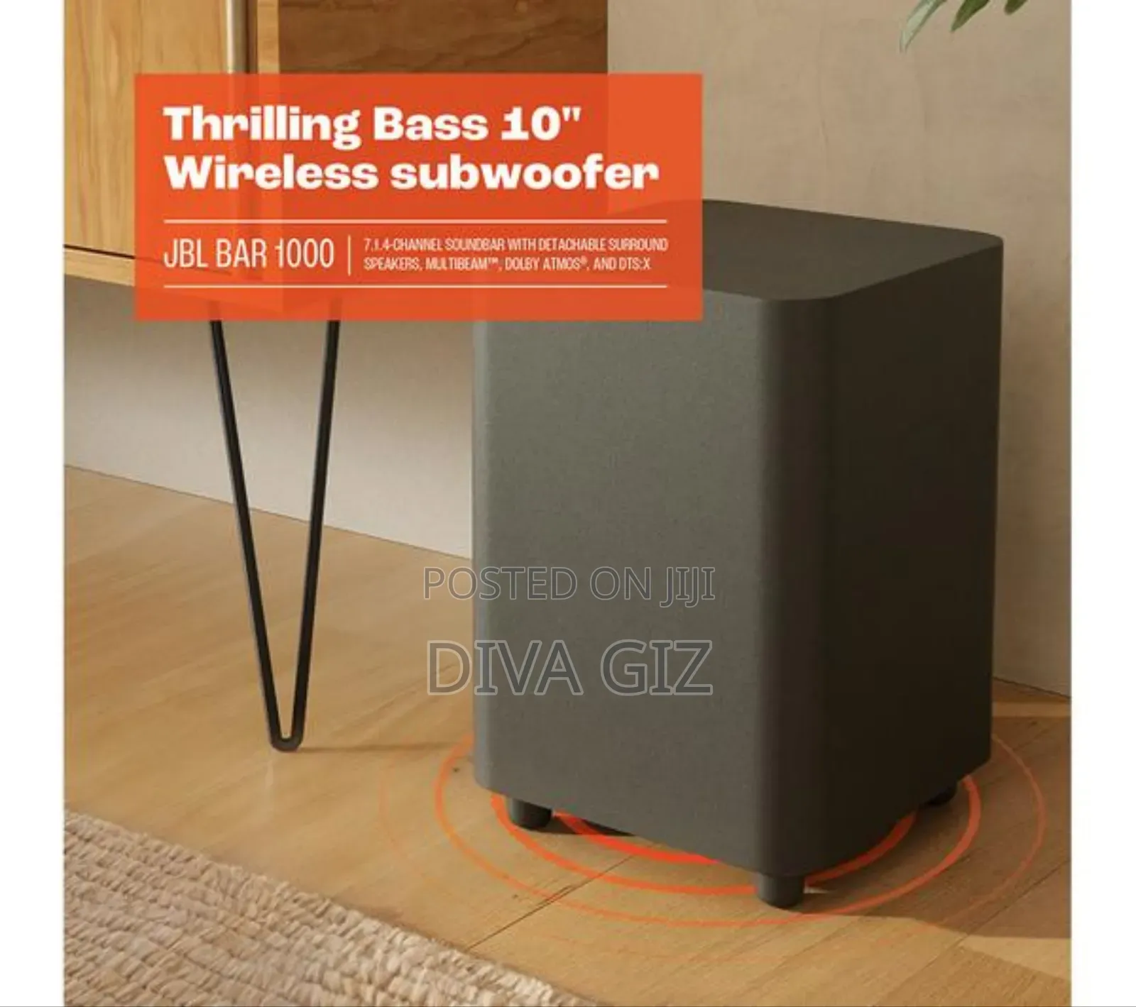 JBL Bar 1000mk2 7.1.4 Channel Soundbar With Dolby Atmos, Dts:X,