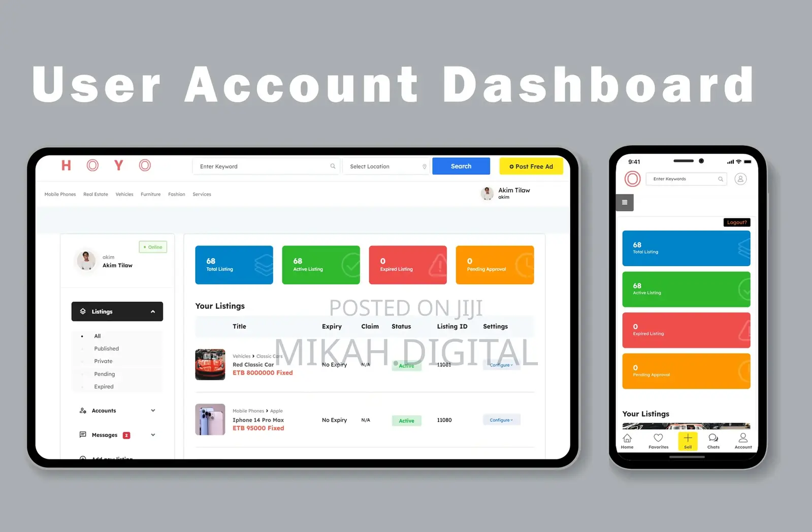 Website Development | Classified Ads Online Marketplace