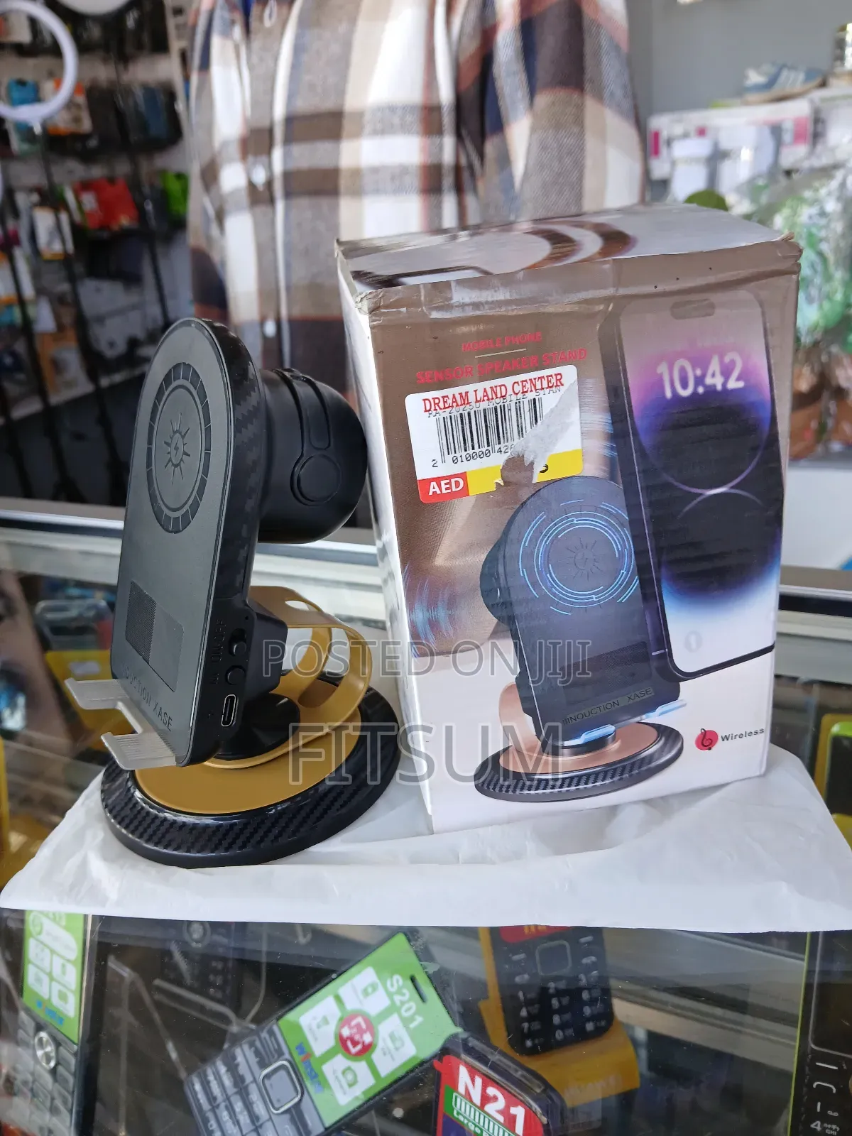 Phone Stand With Speaker and Wireless Charger