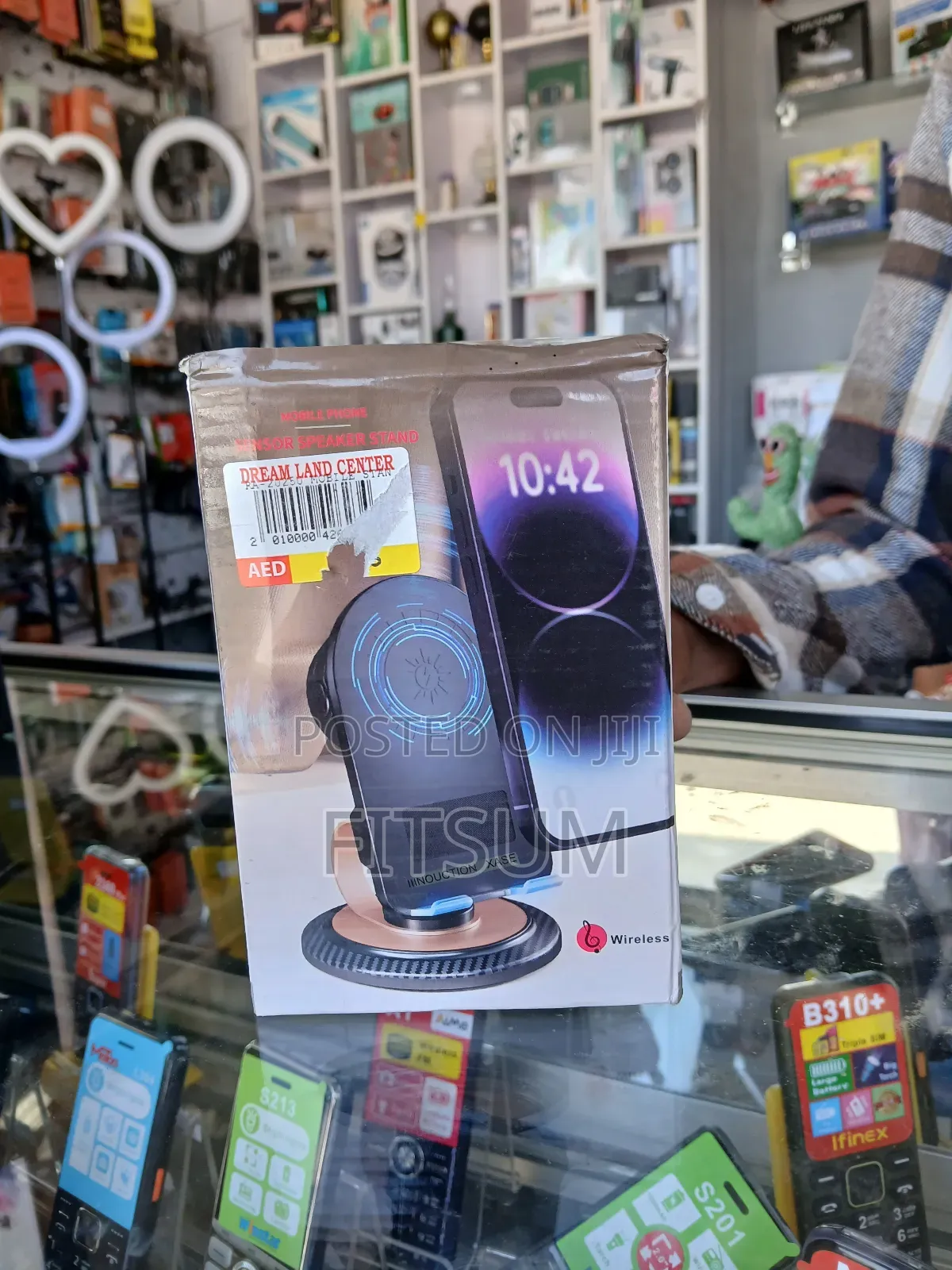 Phone Stand With Speaker and Wireless Charger