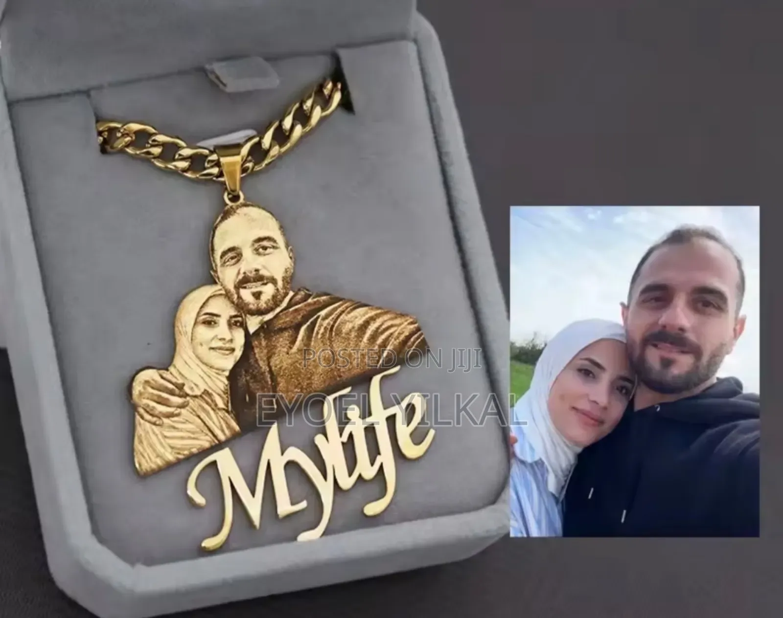 Custom Photo Nameplate– Necklace, Personalized Family Gift 15-20 Days