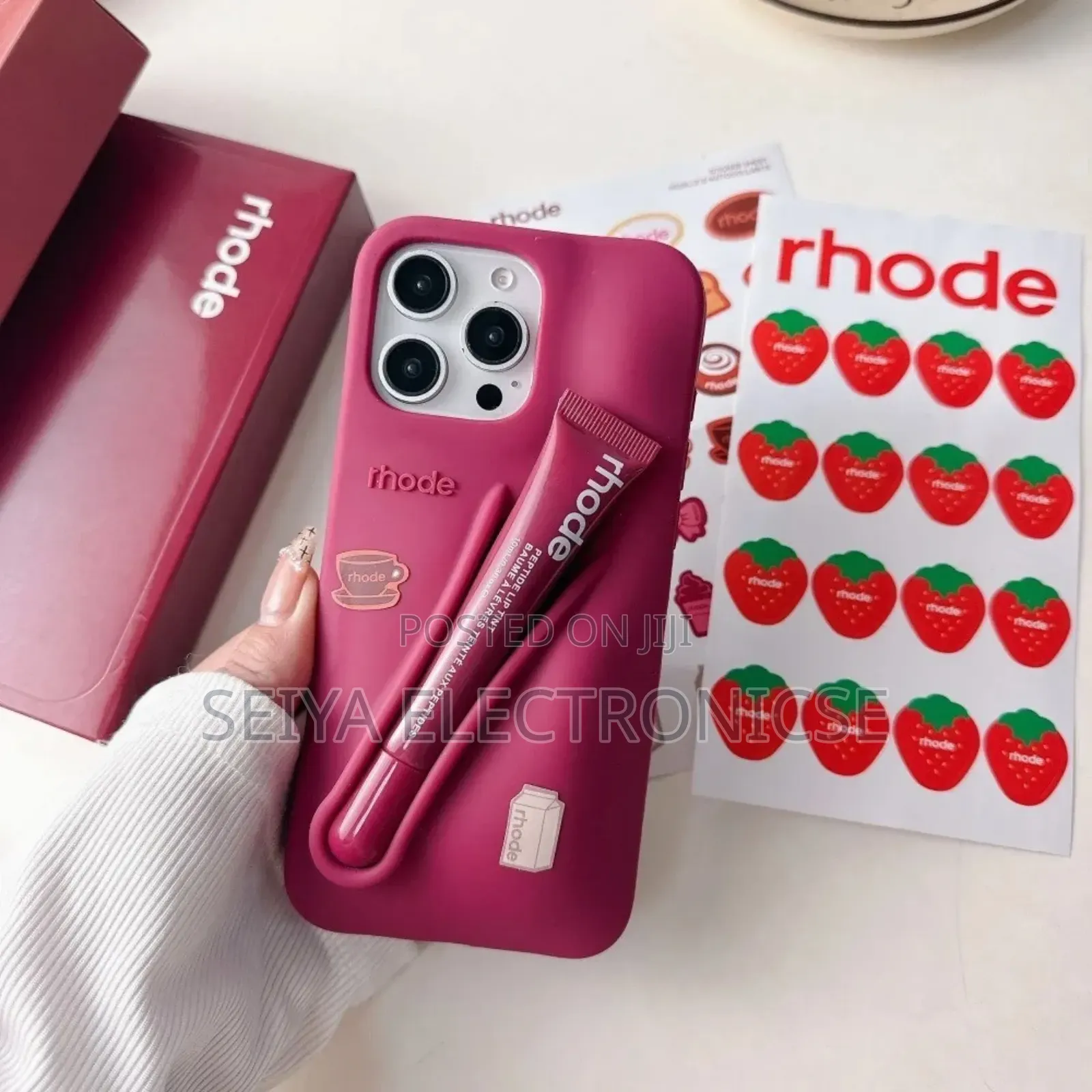 Gloss Phone Cover Case With Lipstick