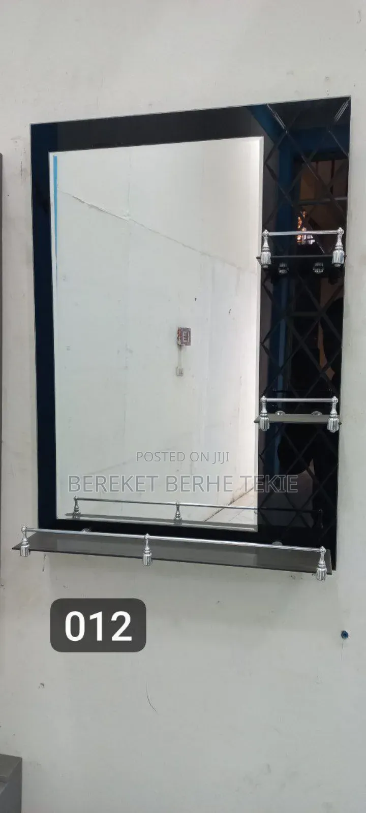 50cm by 70cm Mirror With Shelf