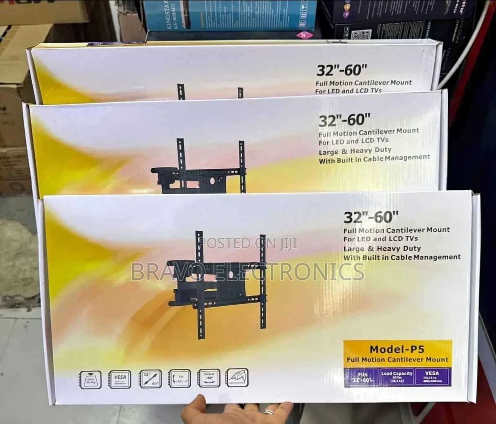 Full Motion Tv Wall Mount 32”–60” — Strong, Flexible !