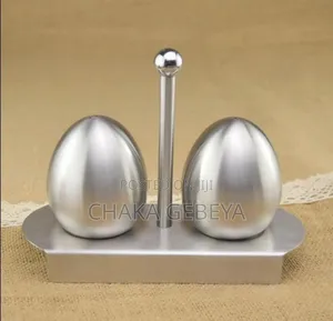 Photo - የጨዉና የስኳር ማቅረቢያ - Rusticserve Duo Jars - Wooden Base