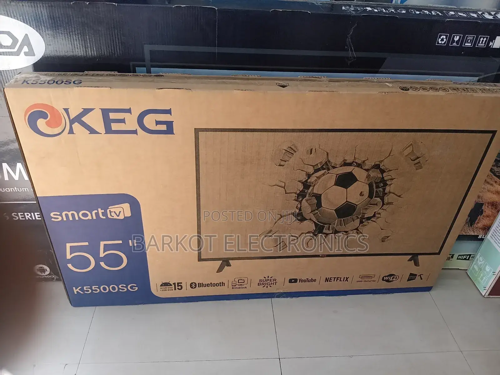 Keg Smart Tv 55 Inch New Androyd New