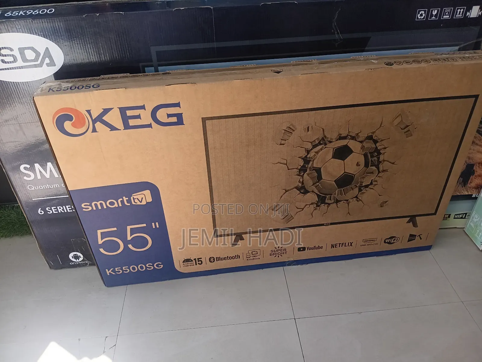 Keg Smart Tv 55 Inch New Androyd New