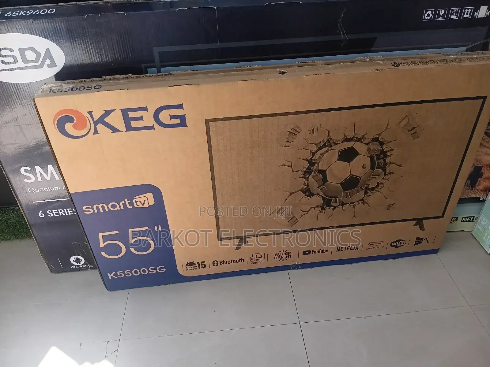 Keg Smart Tv 55 Inch New Androyd New