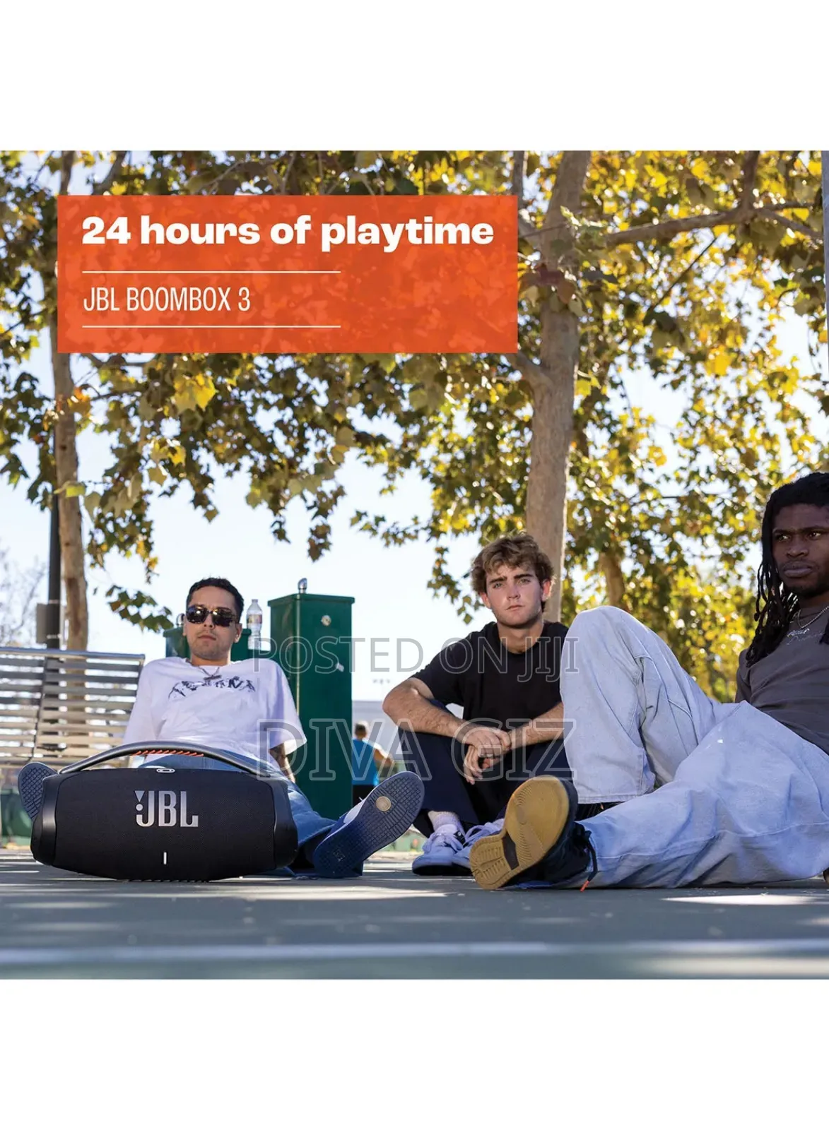 JBL Boombox 3 Portable Speaker With Massive Signature Pro Sound Black