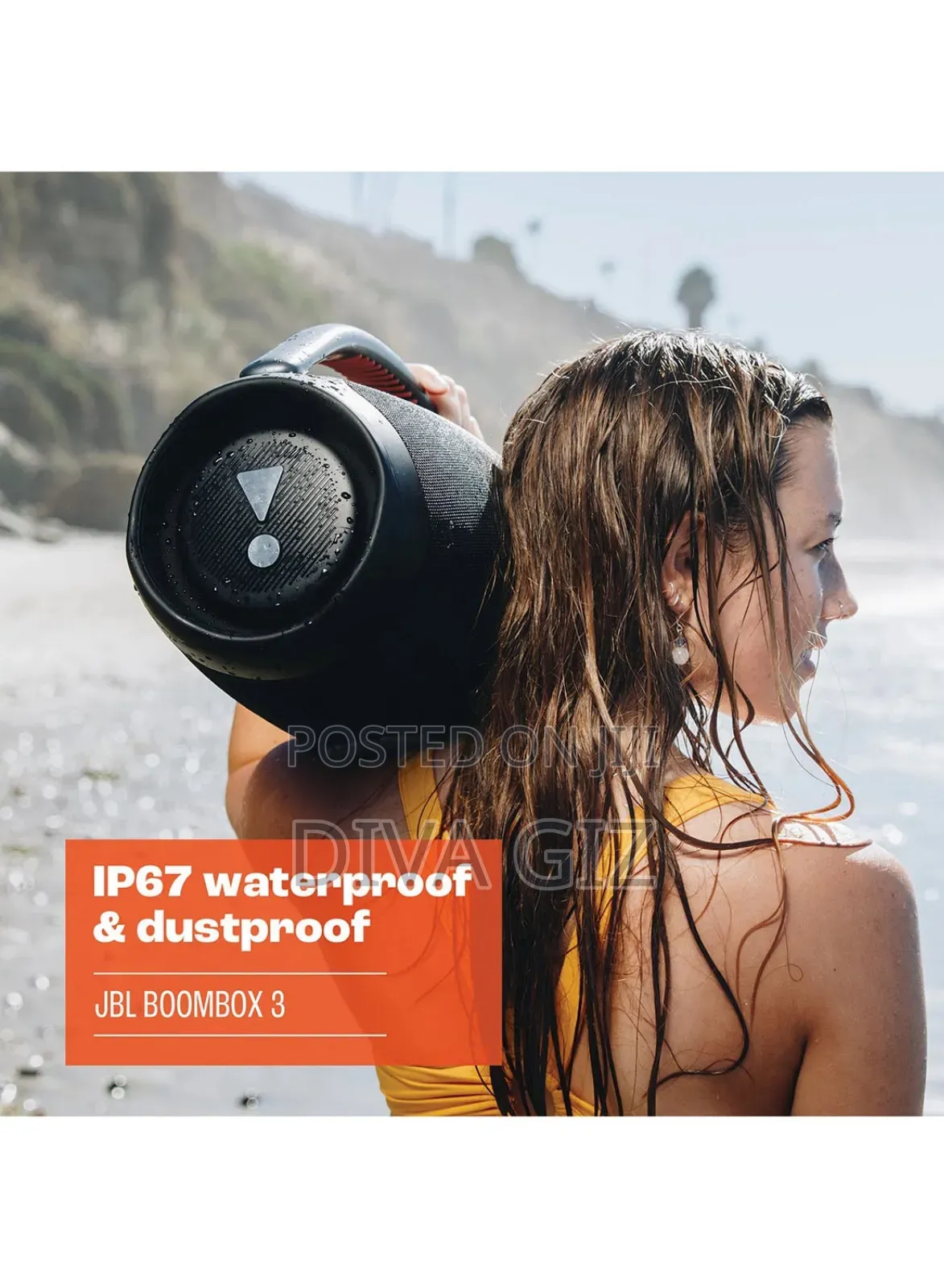 JBL Boombox 3 Portable Speaker With Massive Signature Pro Sound Black