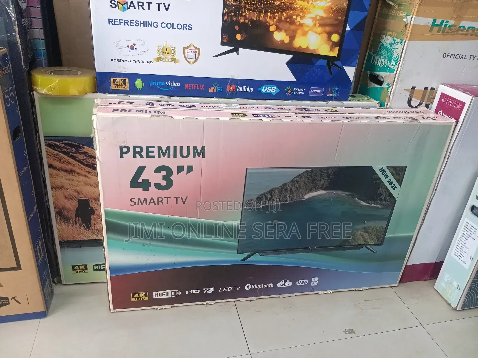 Premium Smart Tv 43 Inch Debel Gelas New Androyd