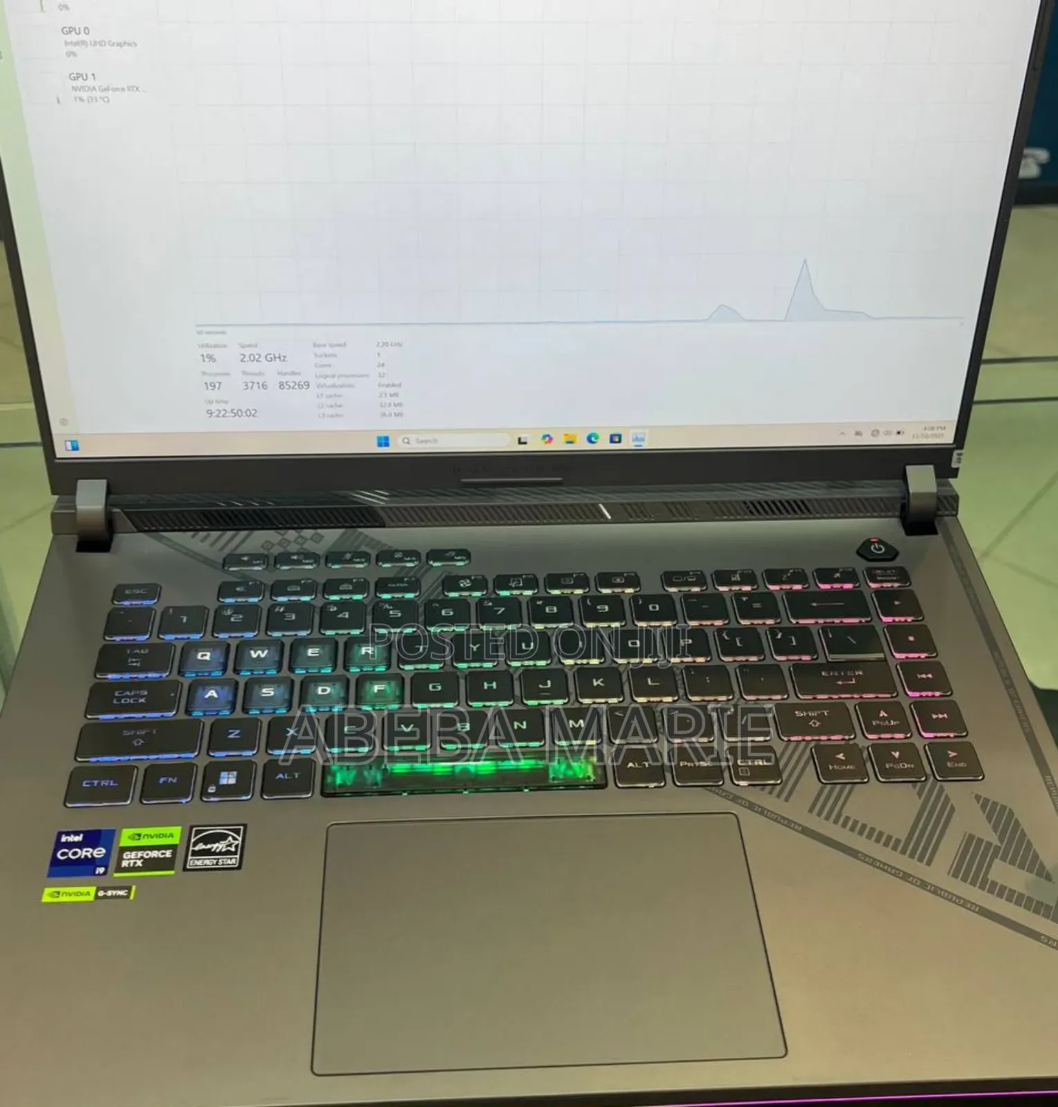 New Laptop Asus ROG Strix G16 G614 16GB Intel Core I9 SSD 512GB