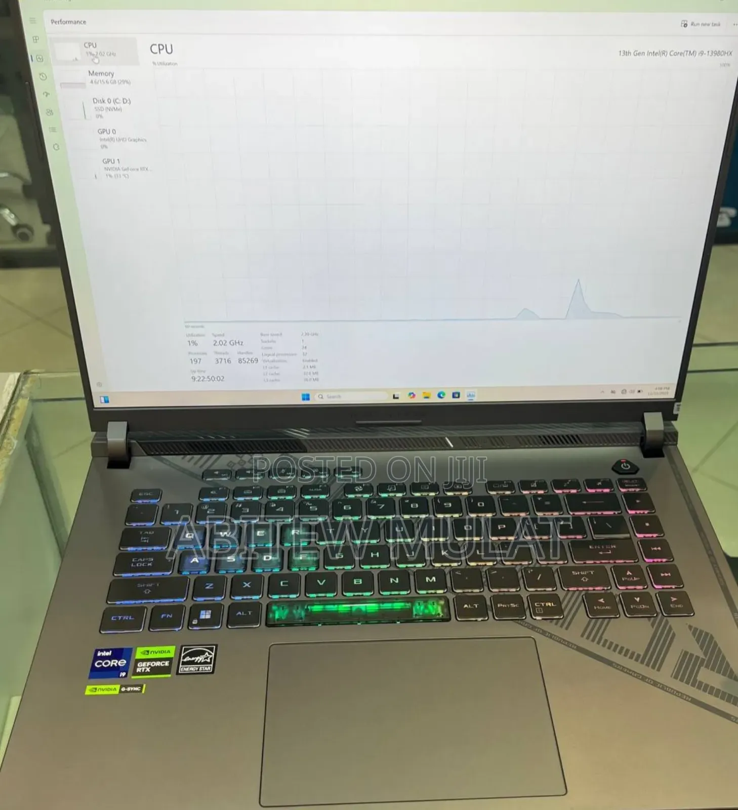 New Laptop Asus ROG Strix G16 G614 16GB Intel Core I9 SSD 1T