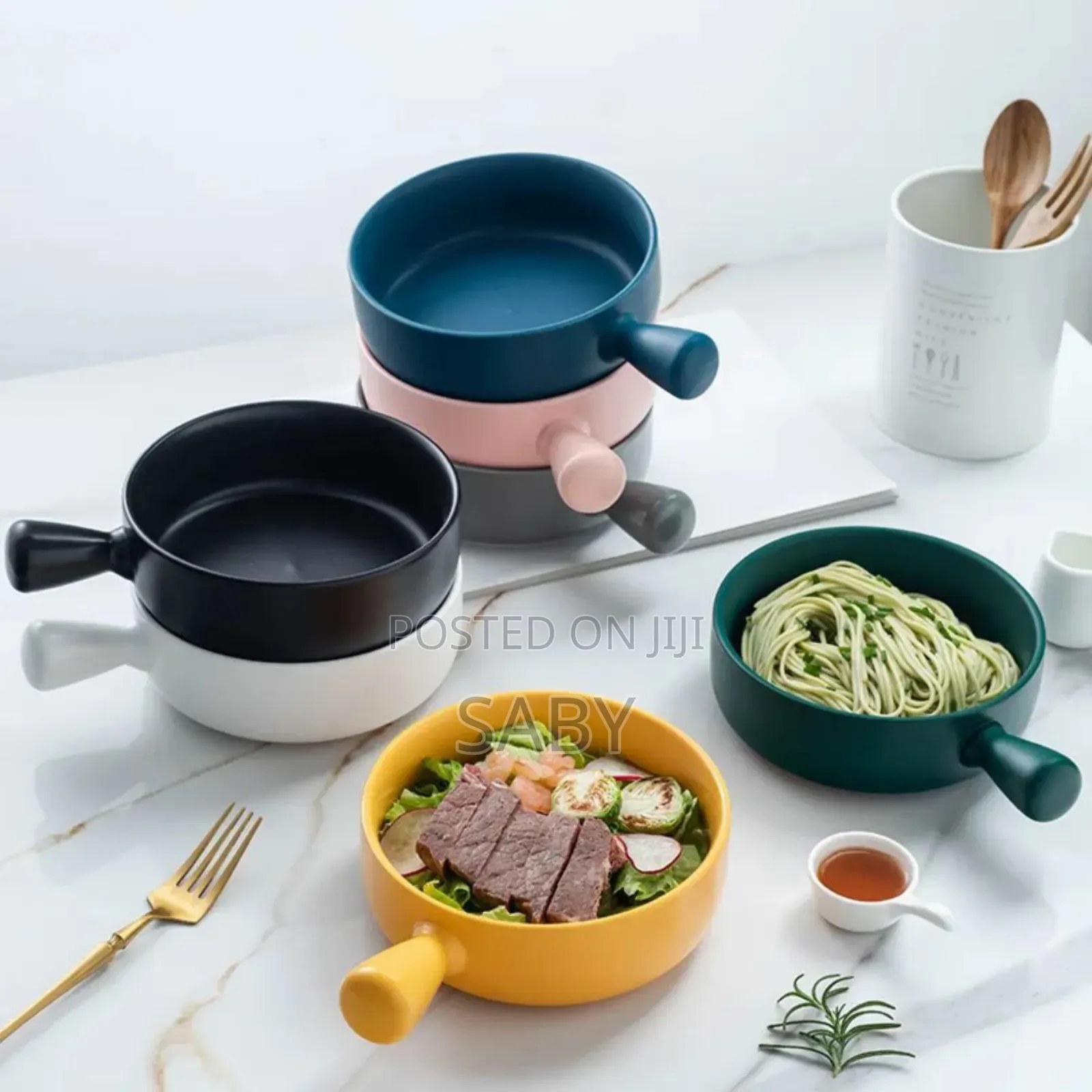  Nordic Style Soup and Nodles Ceramic Bowel