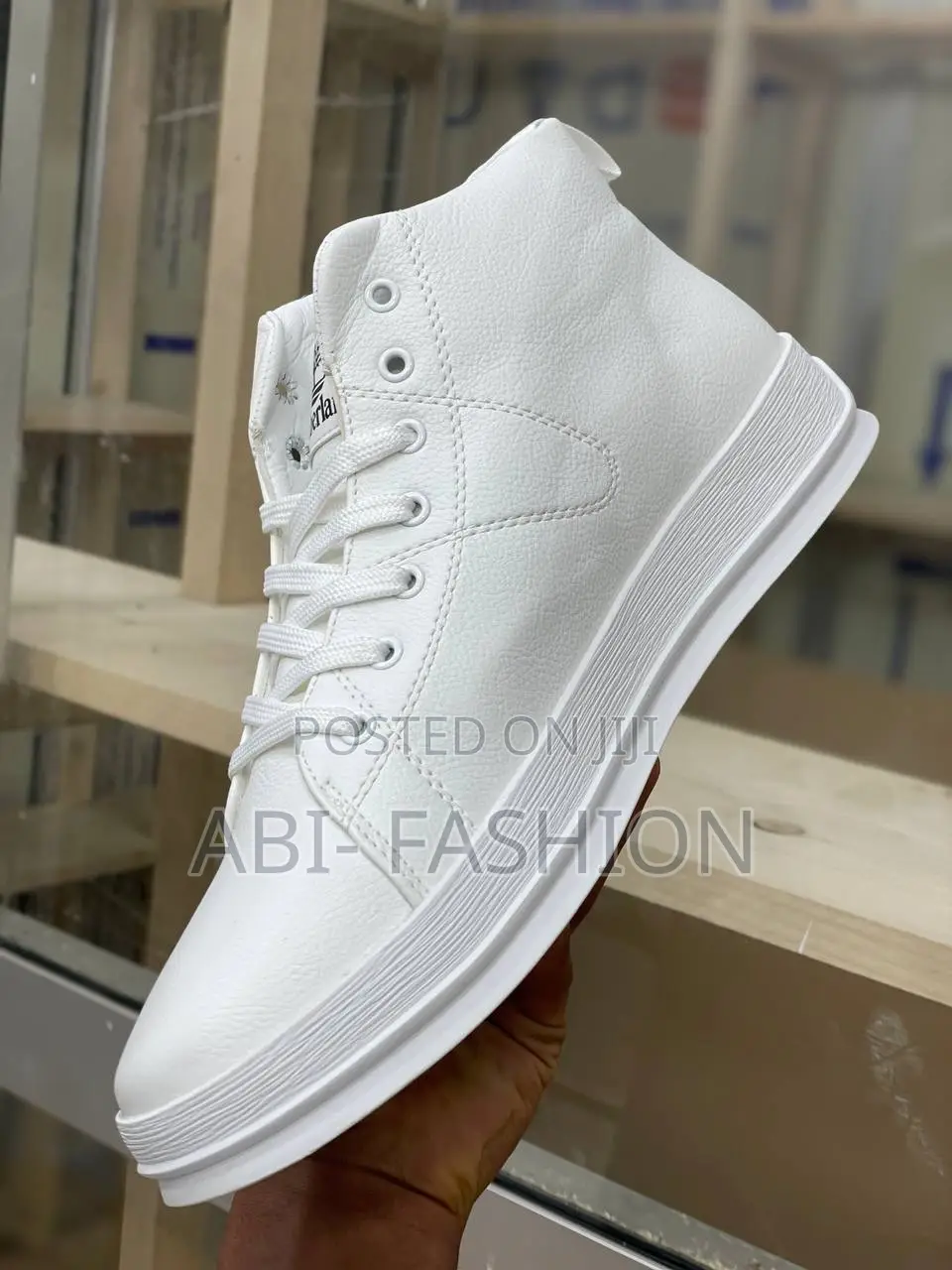 Timberland High Top White Leather Shoe