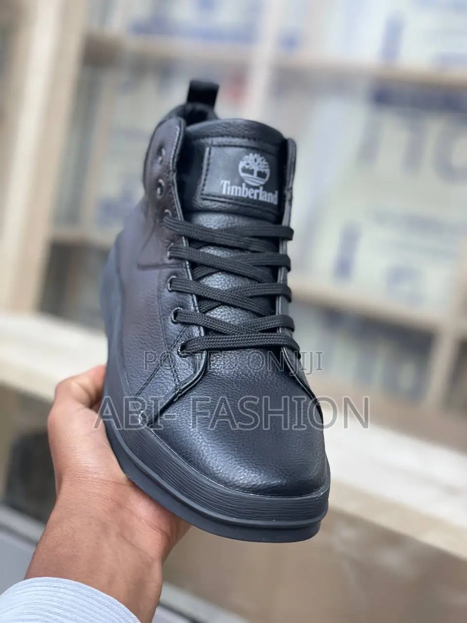 Timberland Shoe Leather Black Men's Premium Quality