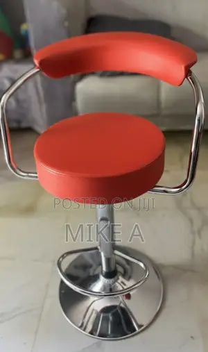 Photo - Modern Adjustable Swivel Bar Stool With Chrome Base(Chair)