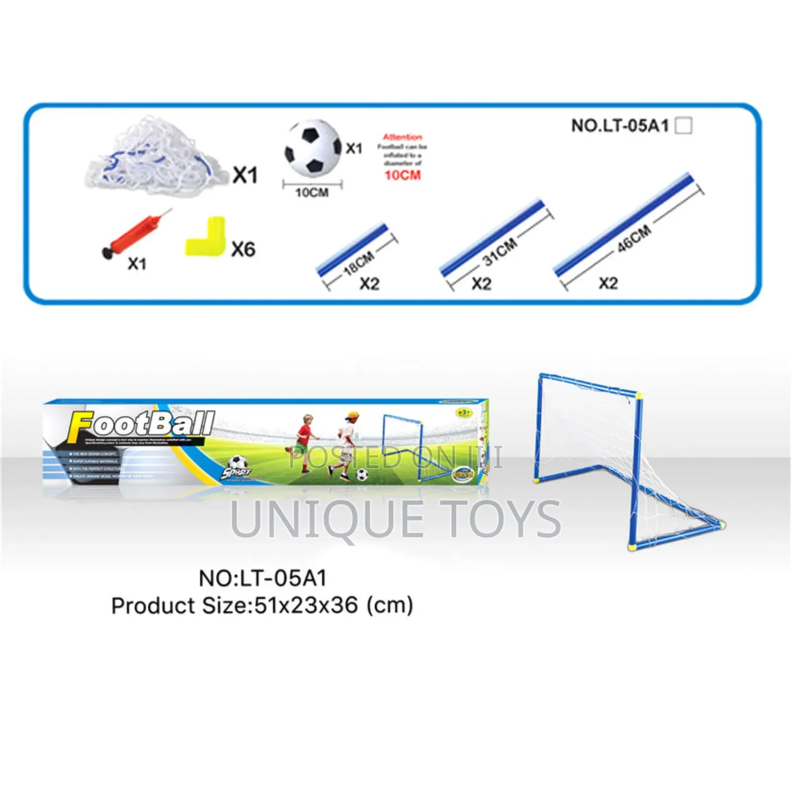 Soccer Goal Set With Ball Pump