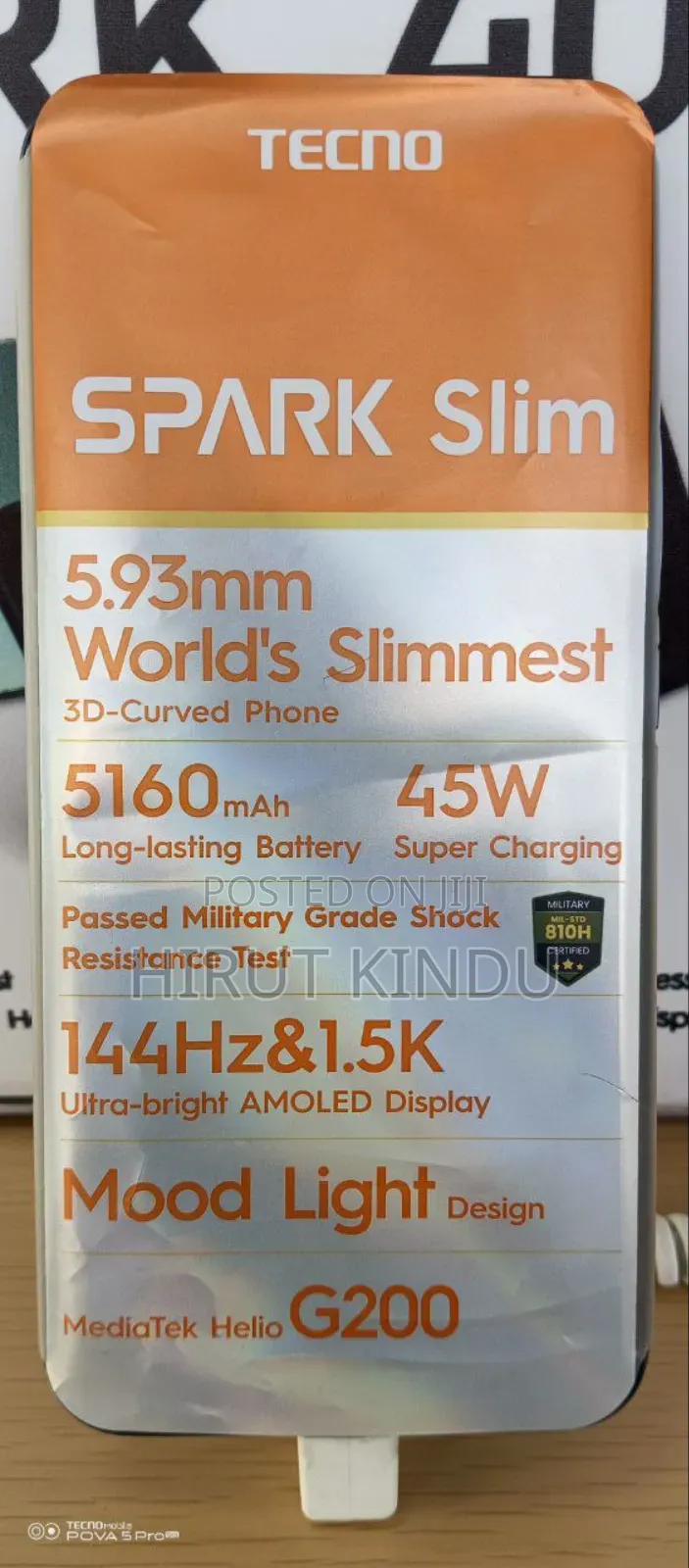 New Tecno Spark Slim 256 GB Gray