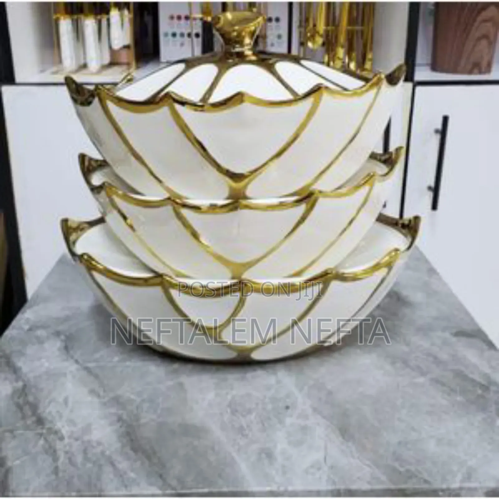 3 Set Oval Ceramic Bowis