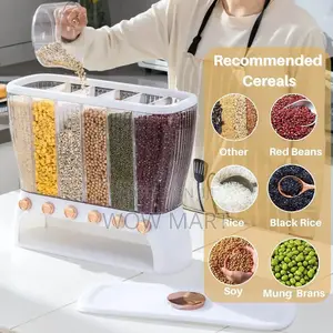 Clear Six-Grid Dry Food Storage