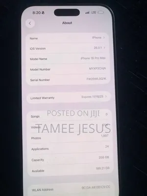 Photo - Apple iPhone 16 Pro Max 256 GB White