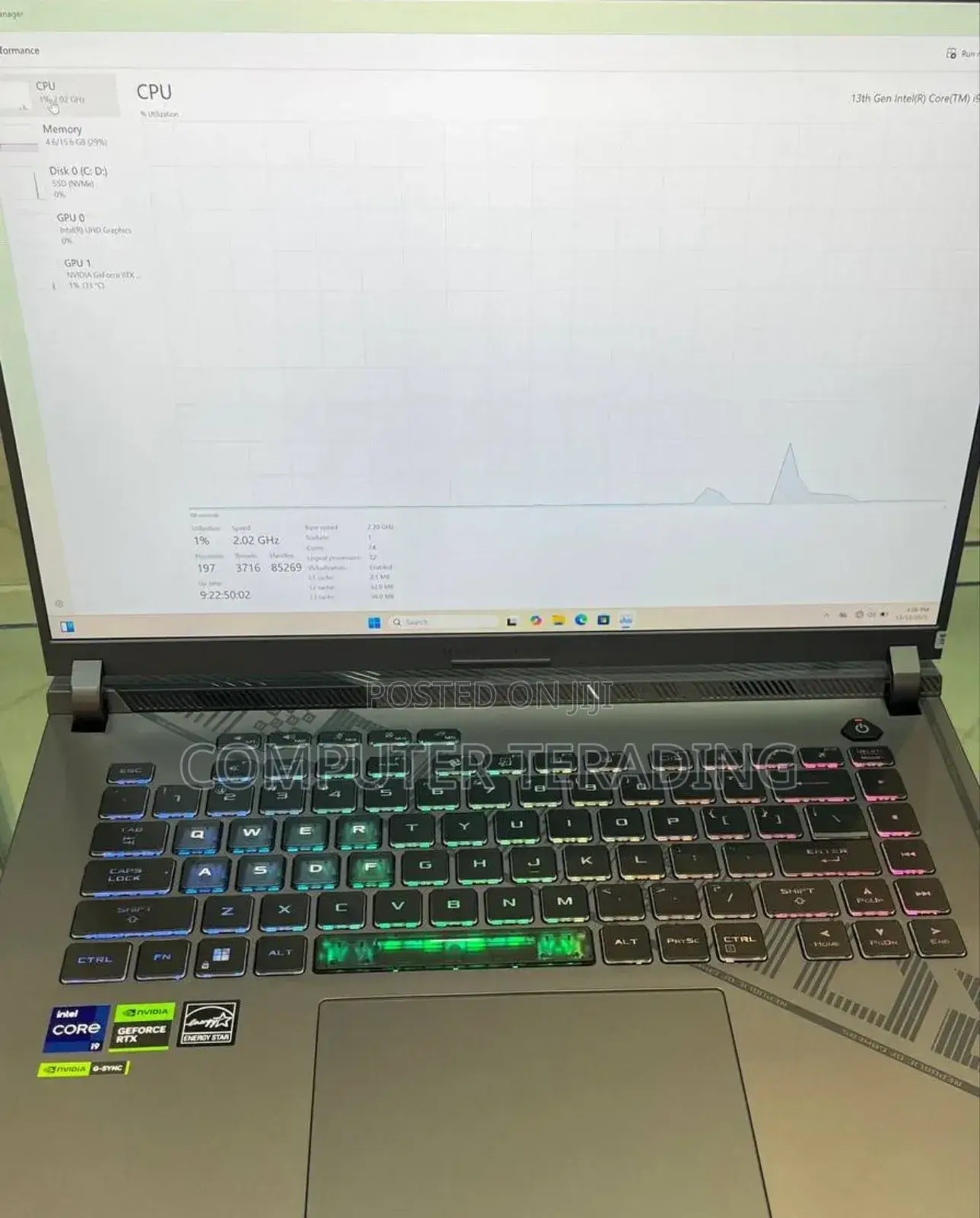 New Laptop Asus ROG Strix G16 G614 16GB Intel Core I9 SSD 1T