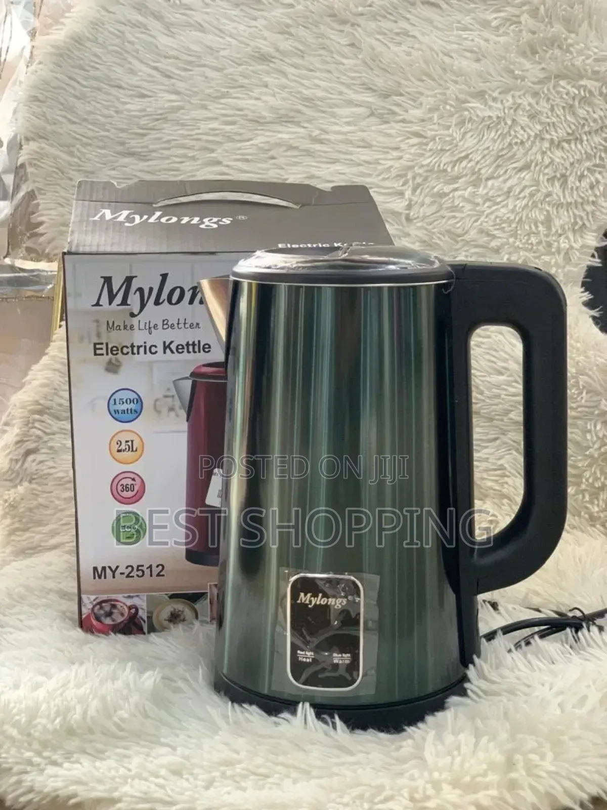 Mylongs Electric Kettle Stainless Steel 2.5 Liter