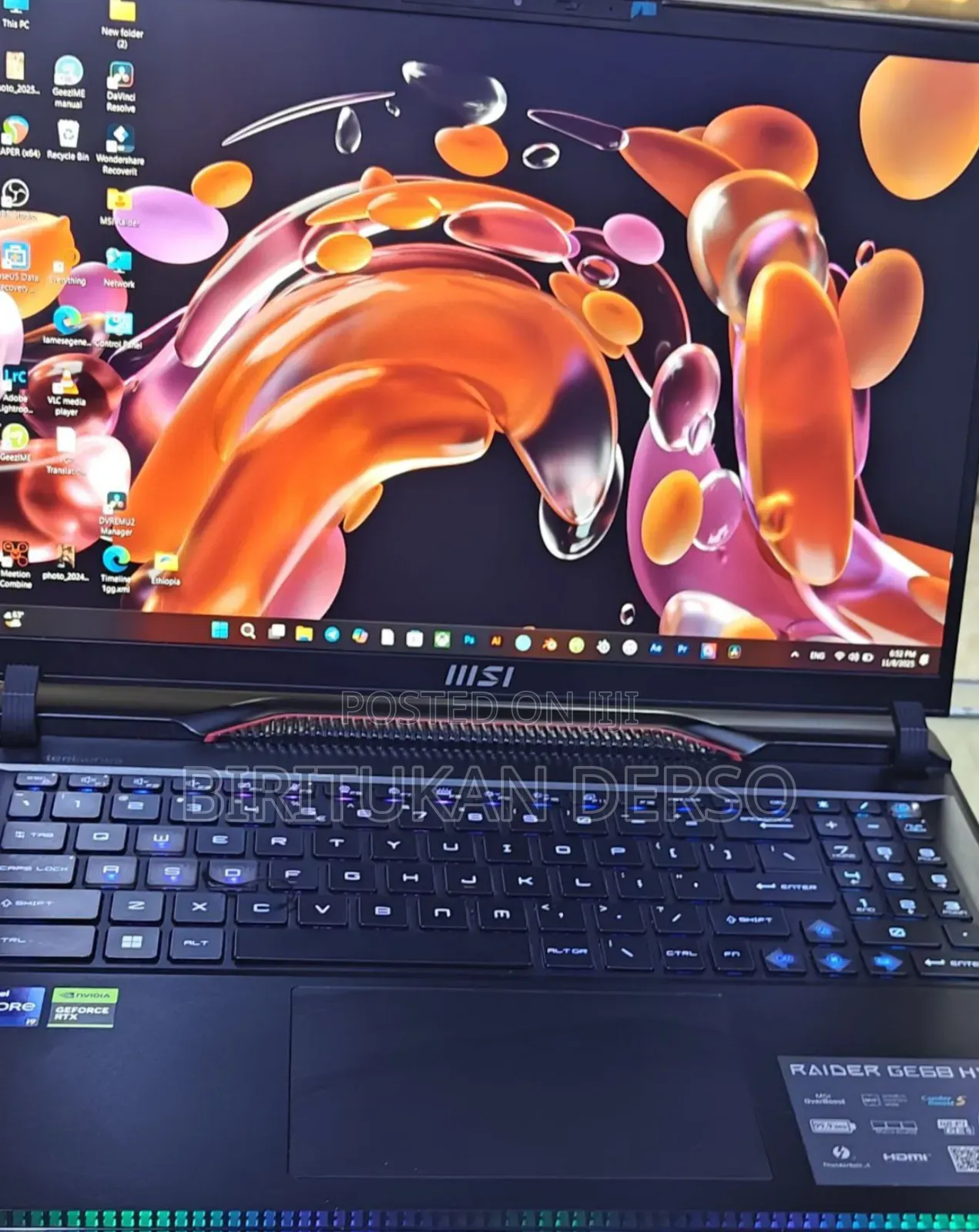 New Laptop MSI Raider GE68HX 13vi-202us 32GB Intel Core I9 SSD 1T