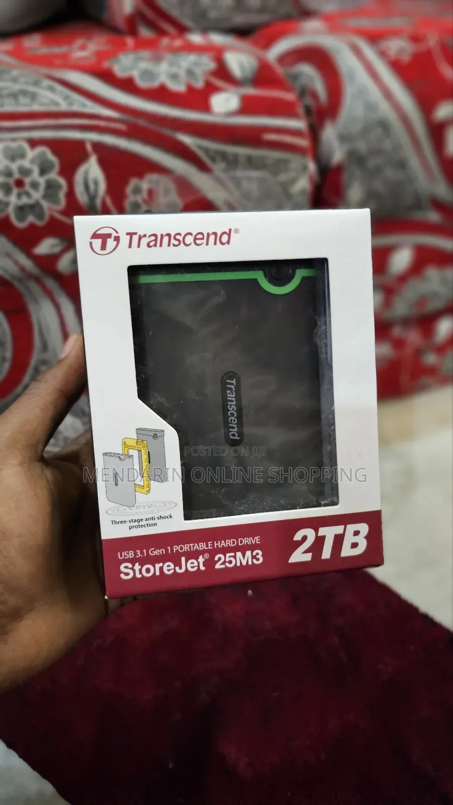 Transcend Storejet 25m3 Portable Hard Drive - 2tb