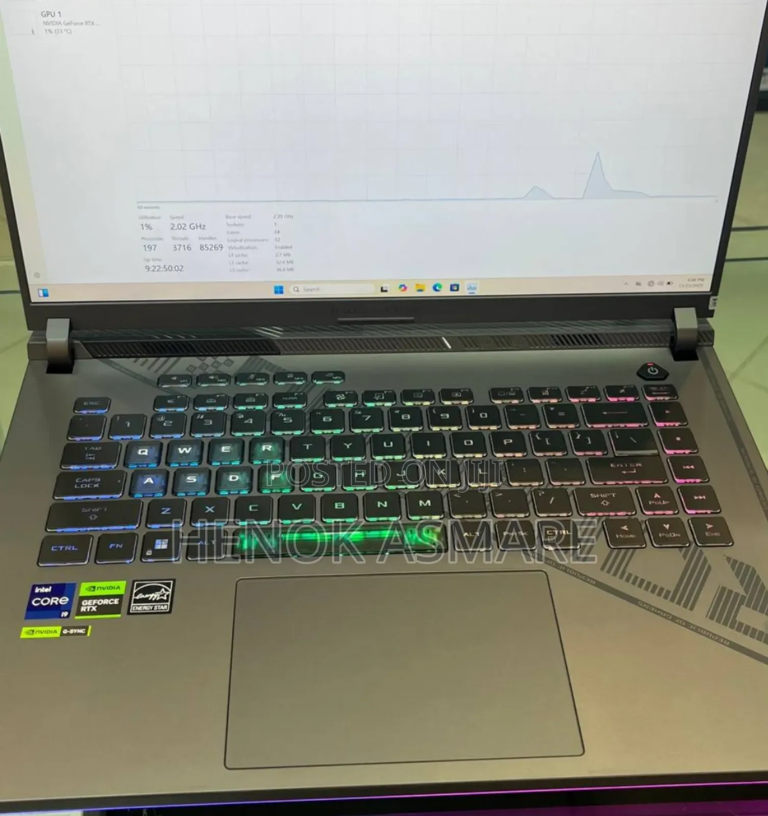 New Laptop Asus ROG Strix G15 16GB Intel Core I9 SSD 1T