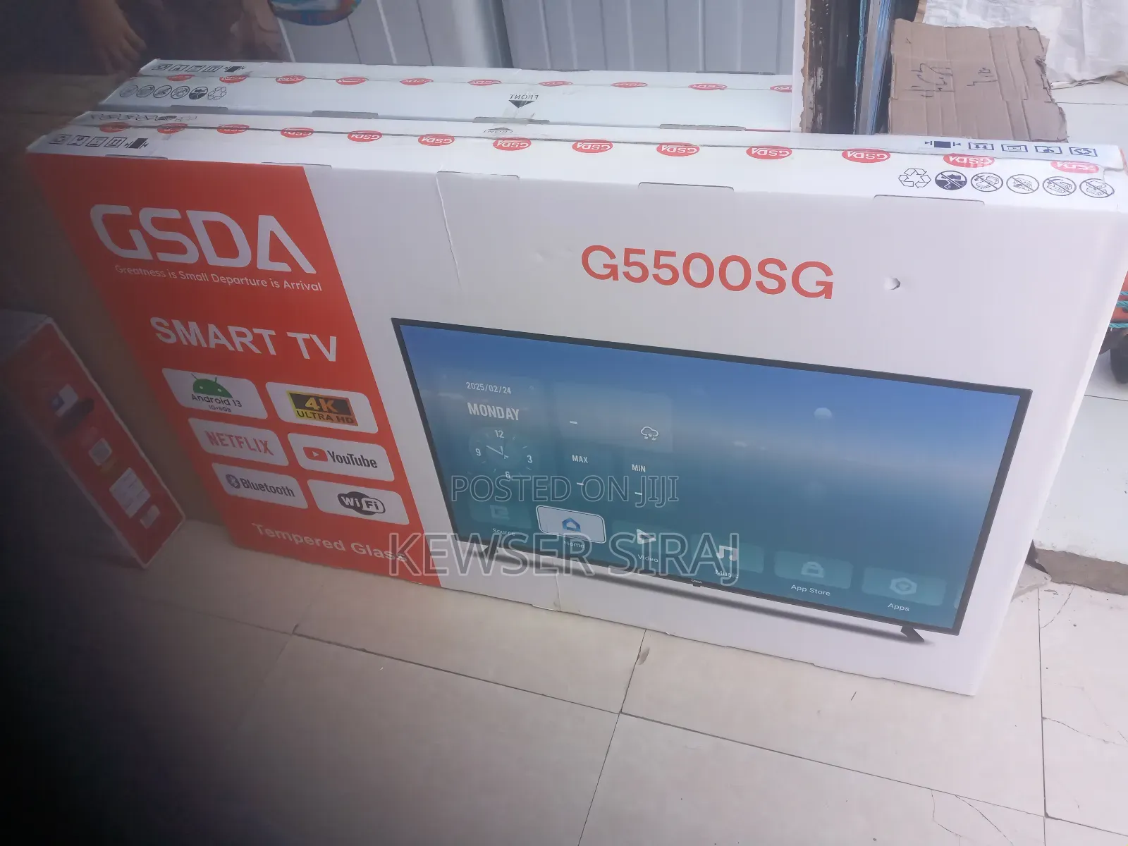 Gasda 55inch Tv 6 Seres Japan Technology የሆነ Bluetoot Youtube ፋኝ ያለው