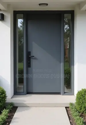 ክራውን ከእንጨት ፋይበር ፣ ከተፈጥሮ ድንጋይ እና ኮምፖዚትስ የተሠሩ የውስጥ እና የውጭ በሮች