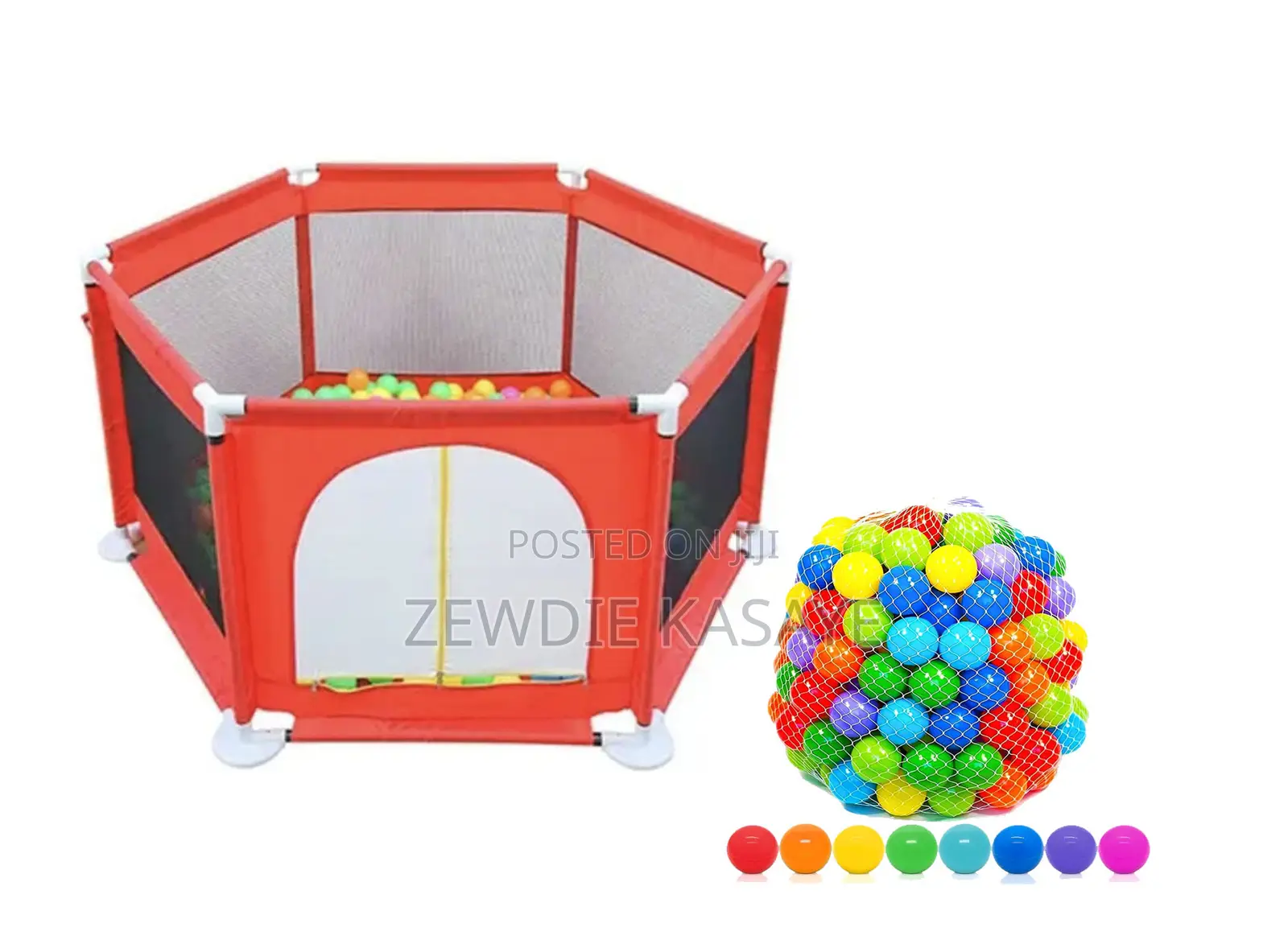 Hexagon Indoor/Outdoor Play Pen With 50 Balls