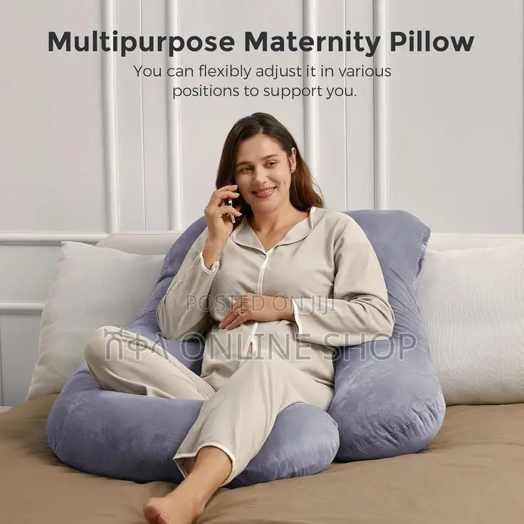 Momcozy Pregnancy Pillows With Cooling Cover for Side Sleepers