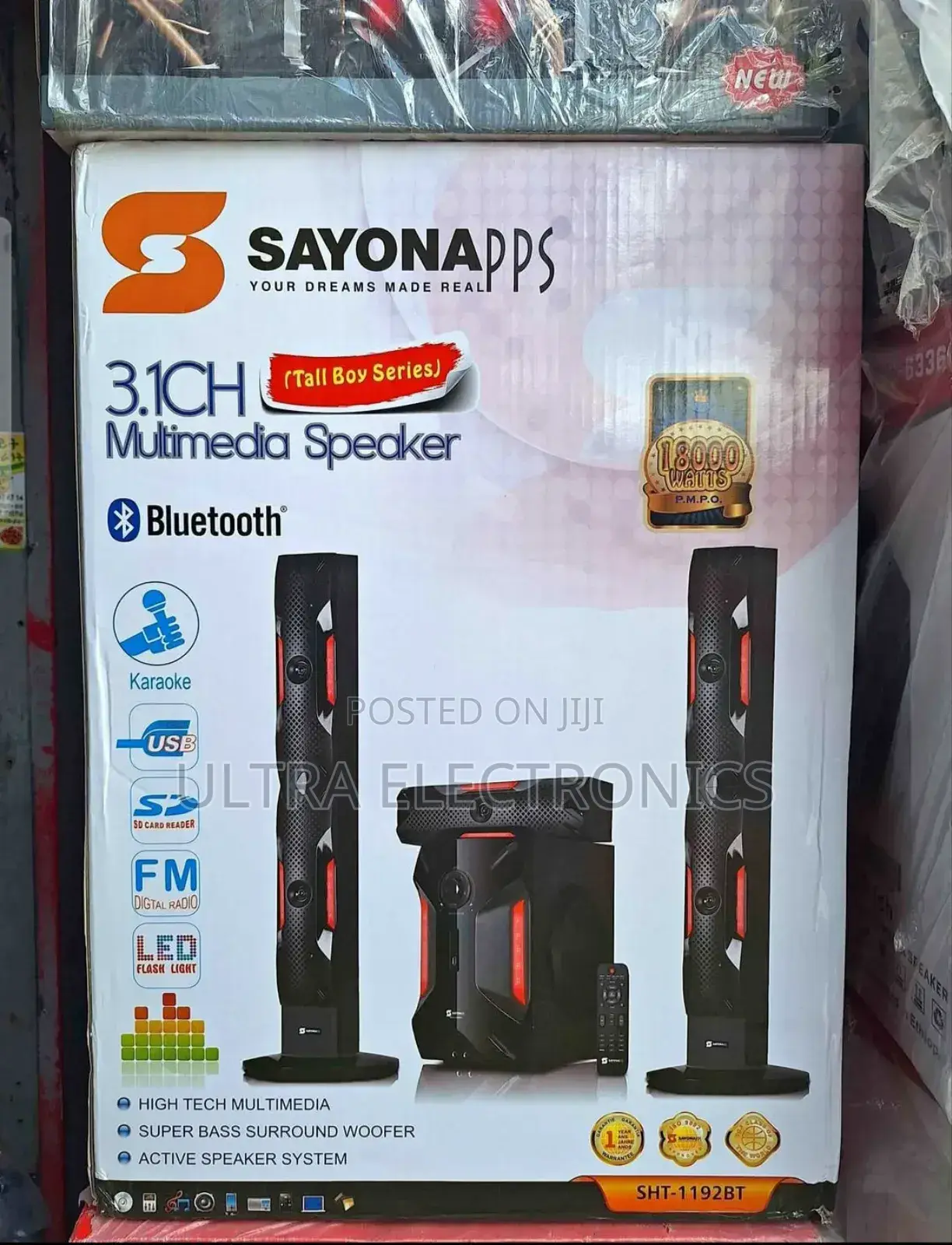 Sayonapps 3.1ch Home Theatre Multimedia Speaker (Tall Boy Series)