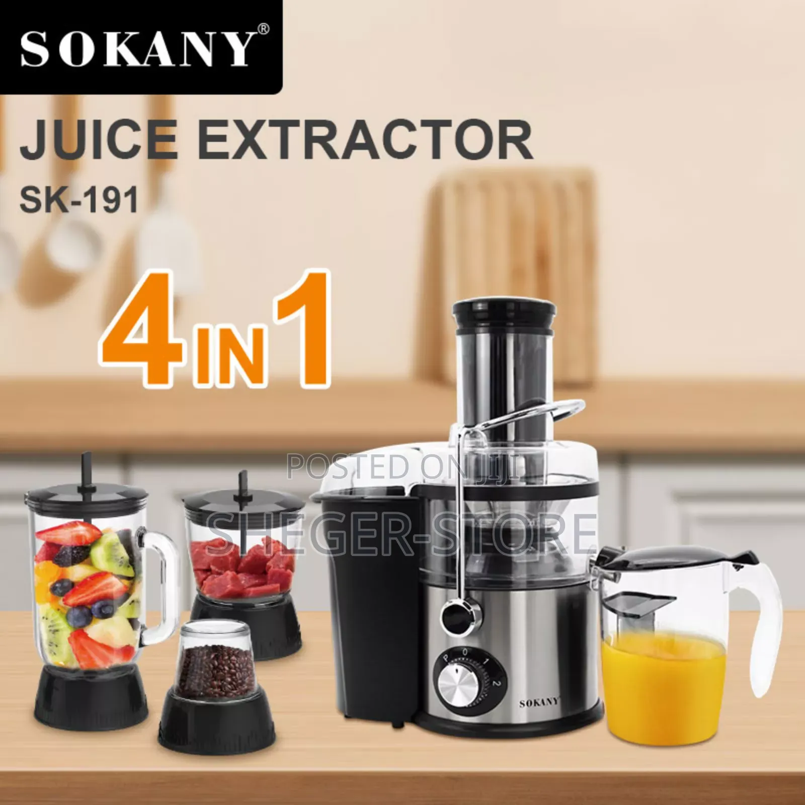 Orginal Sokani 4 in 1 Juice Extractor