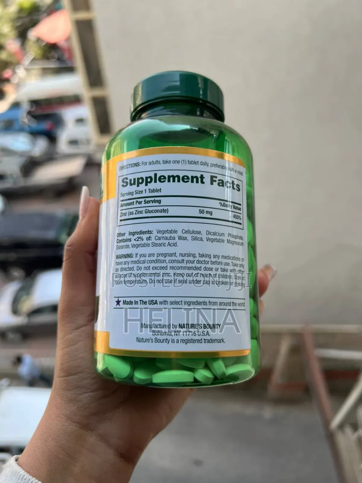 Natures Bounty Zinc 50mg Supports Immune System Function 400 Tablets