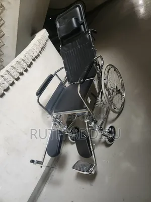 Reclining Wheelchair者或commode Medical Wheelchair፰~Wheelchair Almunium