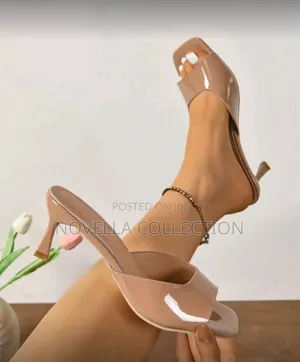 Elegant Heel Sandals, Comfortable Open Toe Slide Slippers for Women