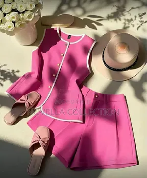 Photo - Women's Elegant Summer 2 Piece Set Vest and Shorts
